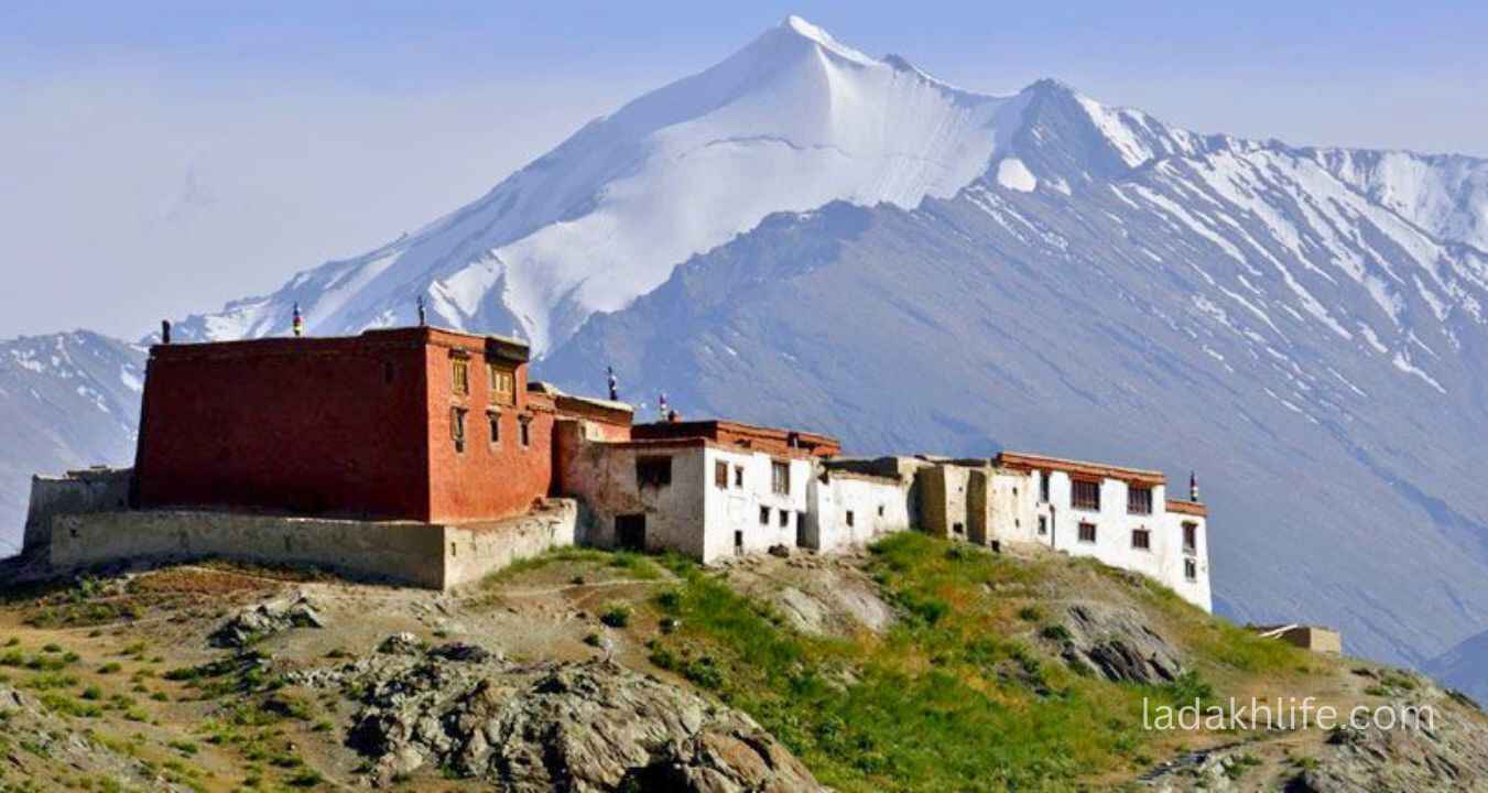 Historic Rangdum Monastery in Suru Valley Ladakh with scenic mountain backdrop