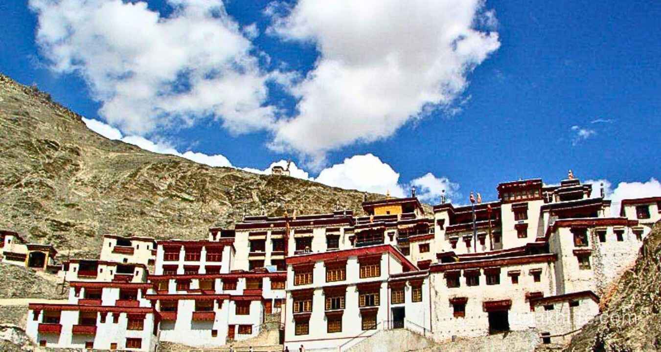 Buddhist monks at Rizong Monastery Ladakh Gelugpa tradition prayer hall ancient monastery architecture